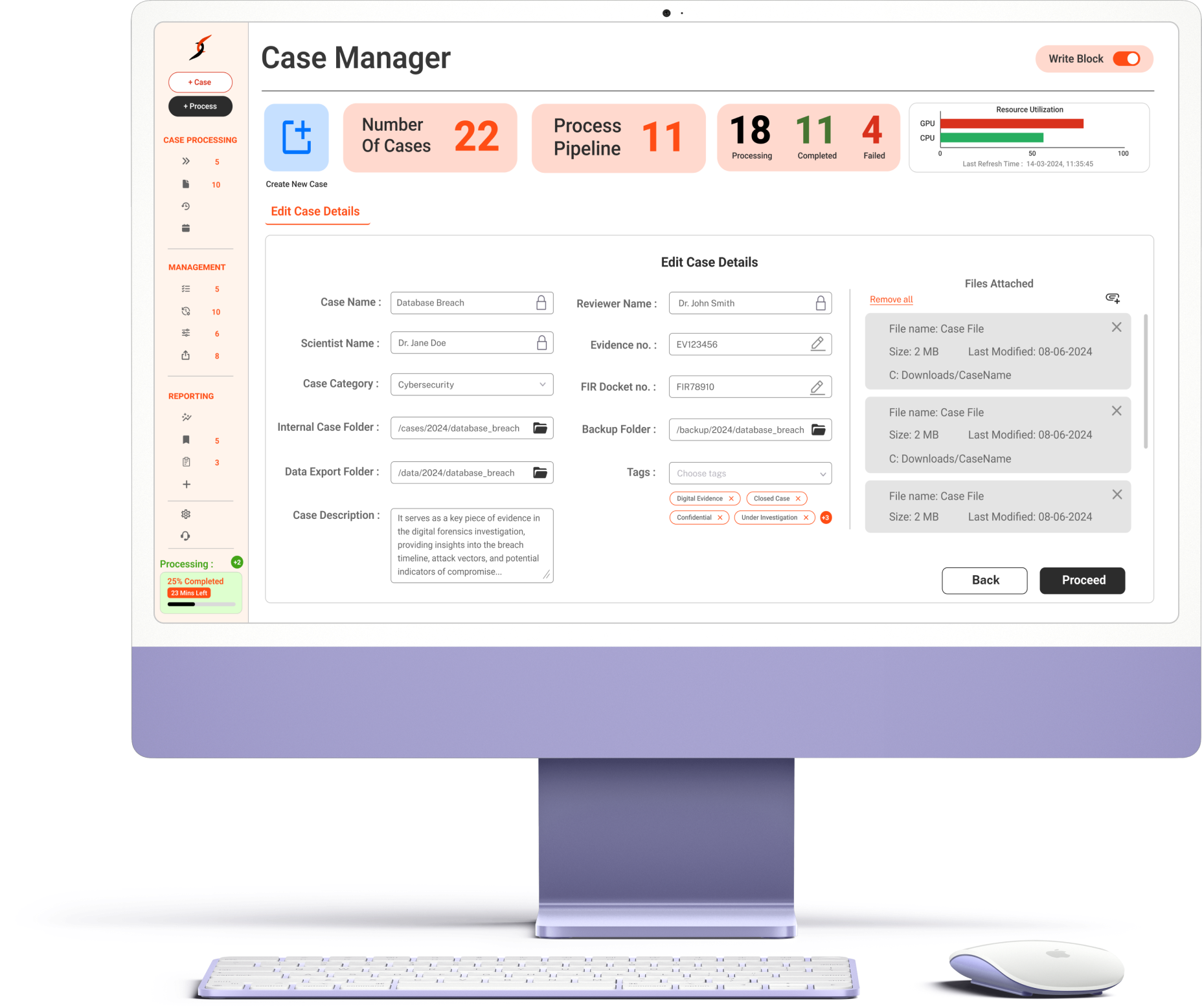 Case Manager Screenshot